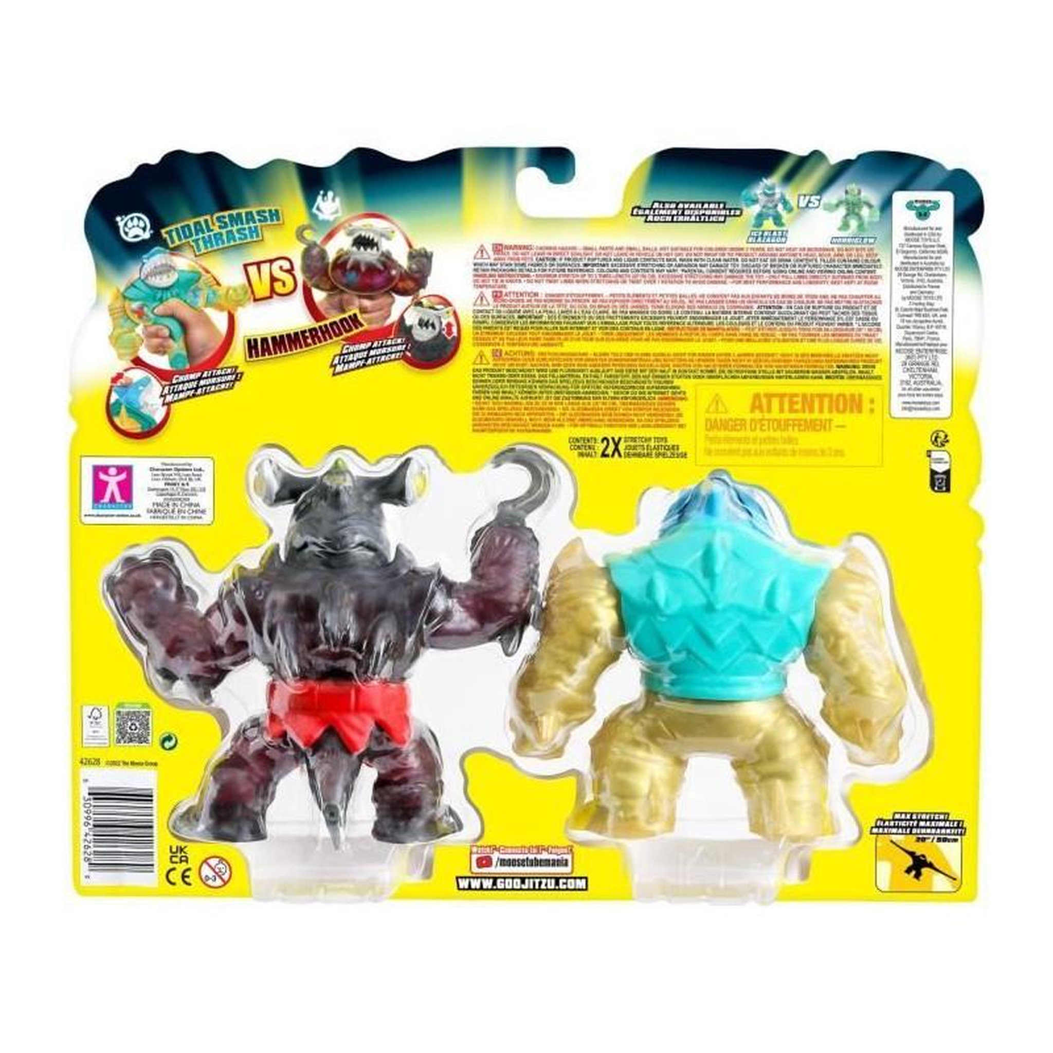 Voir la diapositive 6 : MOOSE TOYS Figurines Thrash vs Hammerhead - Deep Goo Sea - Goo Jit Z - 11 cm - Moose Toys