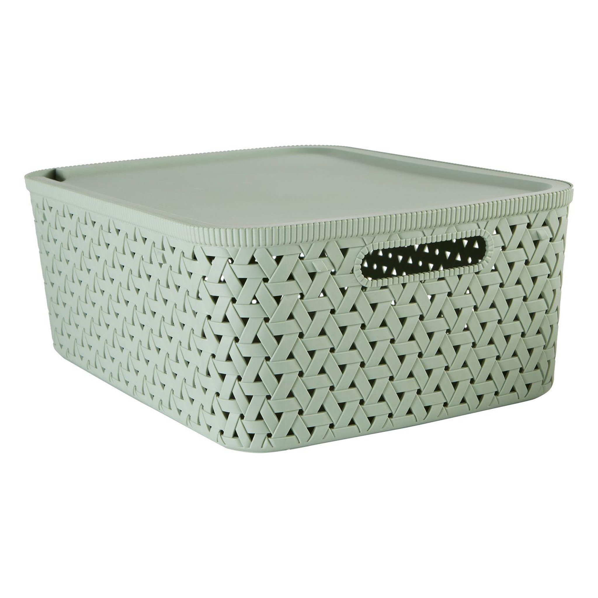Voir la diapositive 1 : ATMOSPHERA Panier de rangement tressé avec couvercle TRESSY