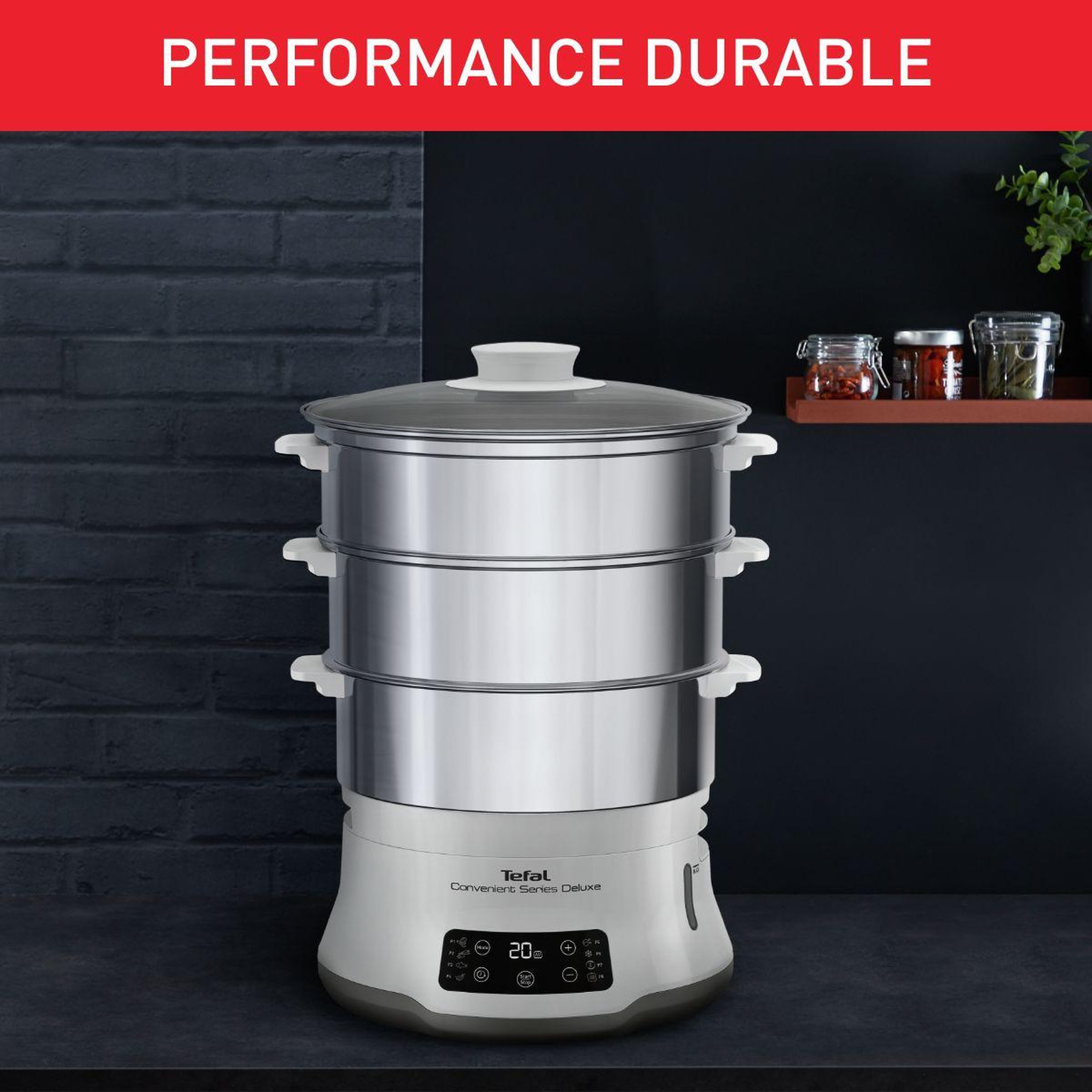 Voir la diapositive 4 : TEFAL Cuiseur vapeur Convenient series deluxe VC502D10