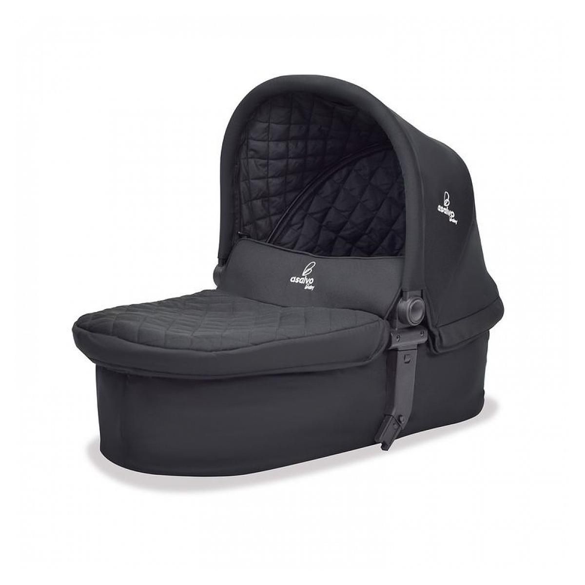 Asalvo Poussette 3 en 1 Oslo Noir - Confort et Praticité pour Bébé