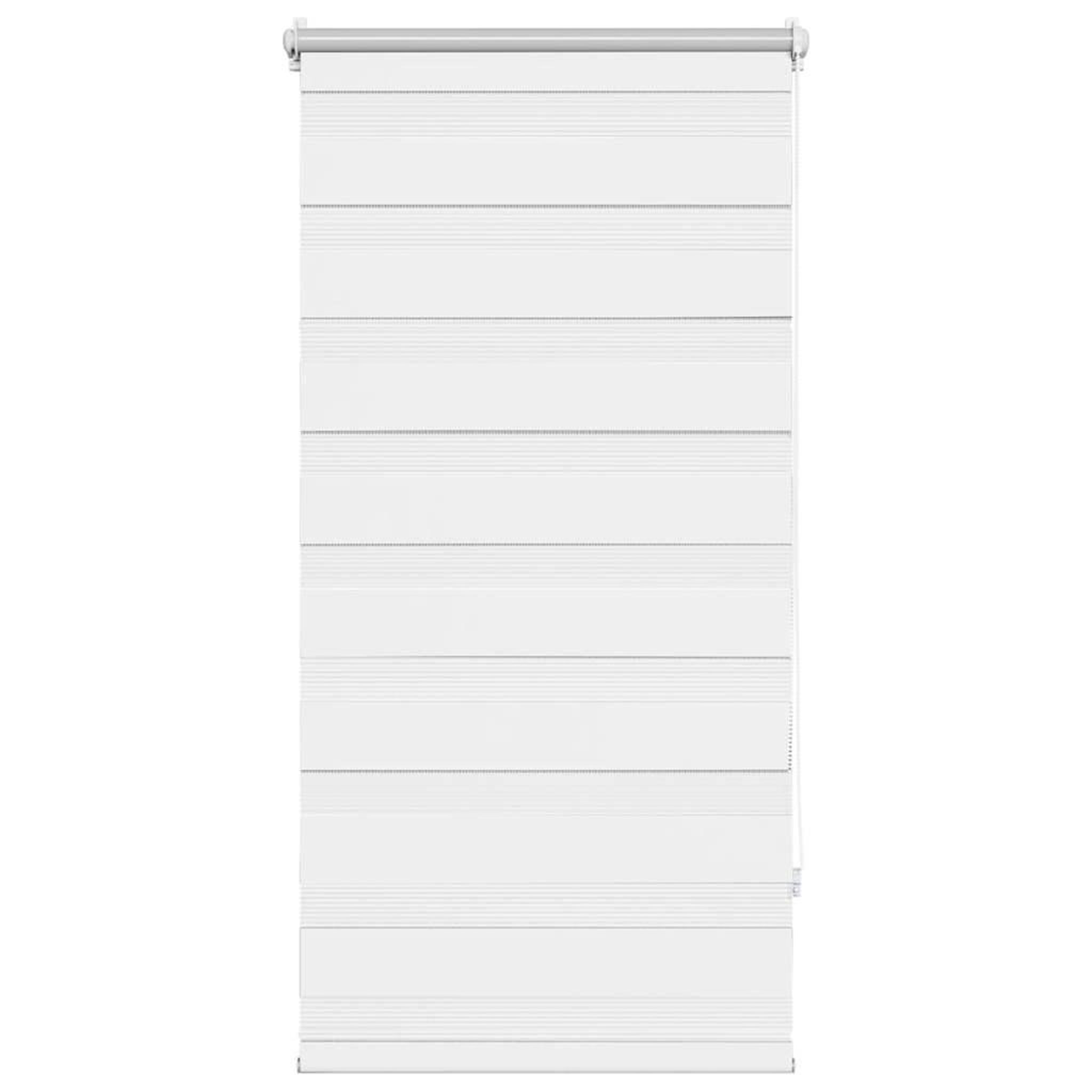 VIDAXL Store venitien zebre 60,9 x 120 cm, largeur du tissu 56,7 cm, blanc