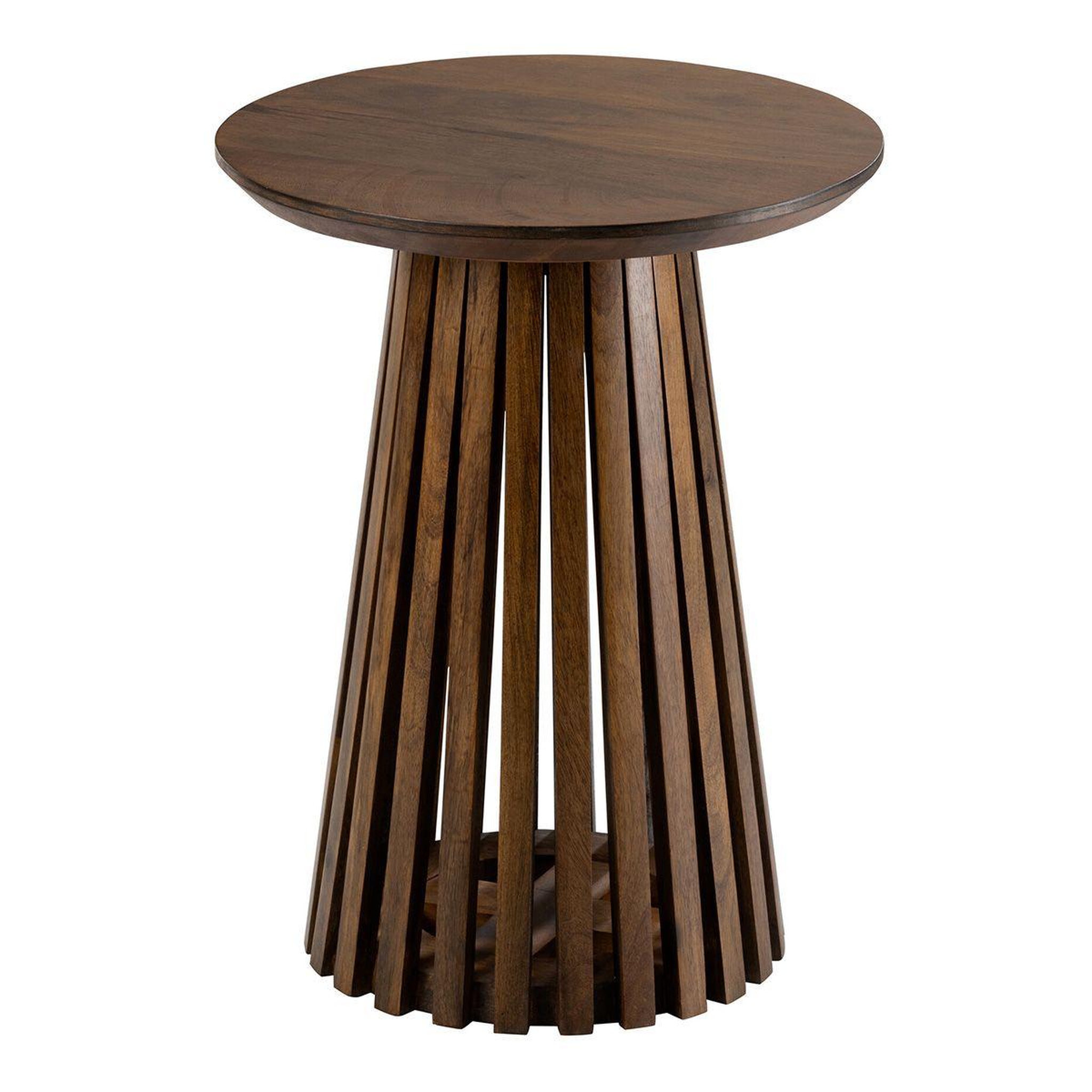 J-LINE Table d'Appoint Design en Bois  Vincent  40cm Marron
