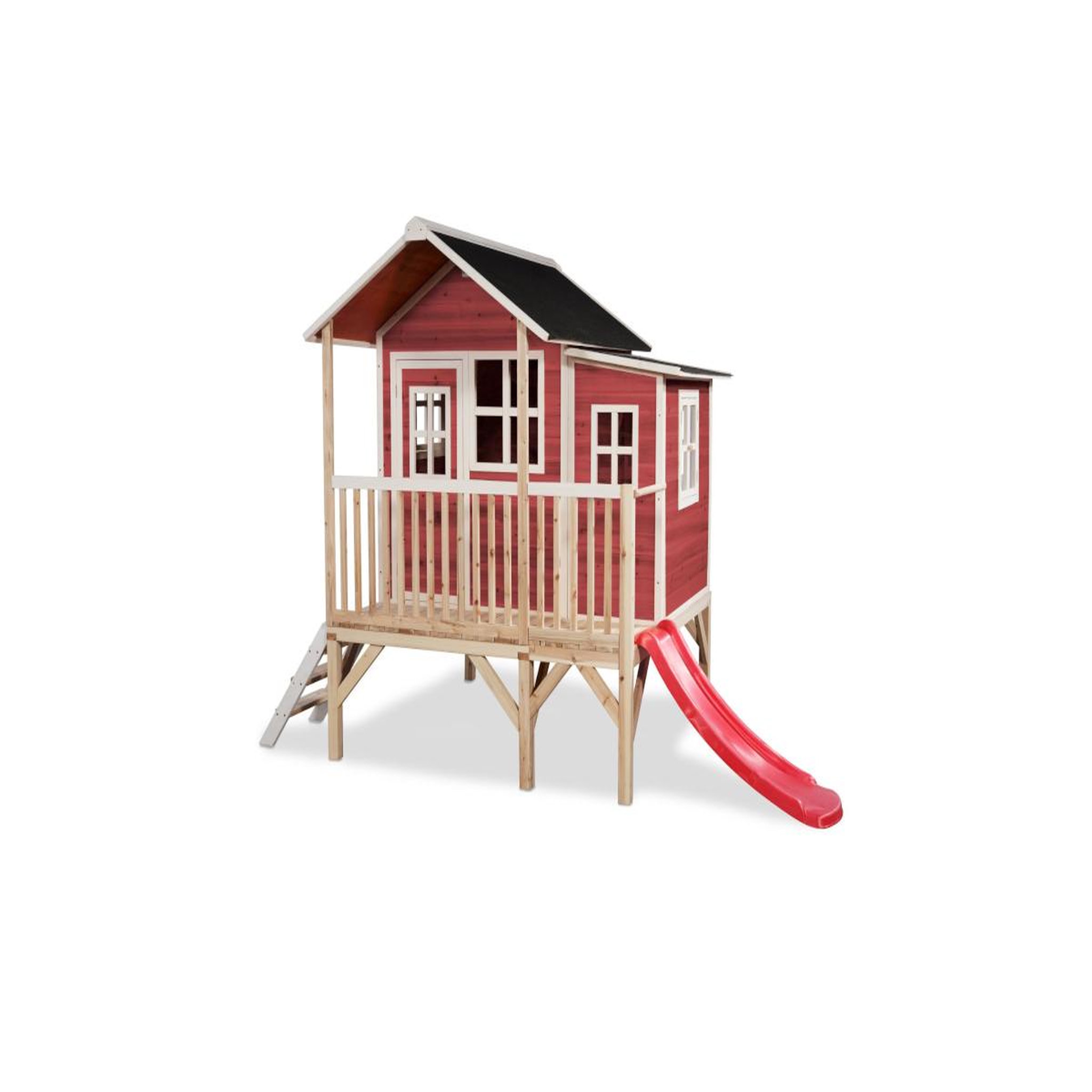 EXIT TOYS Maisonnette en bois pour enfants loft 350 rouge - exit toys