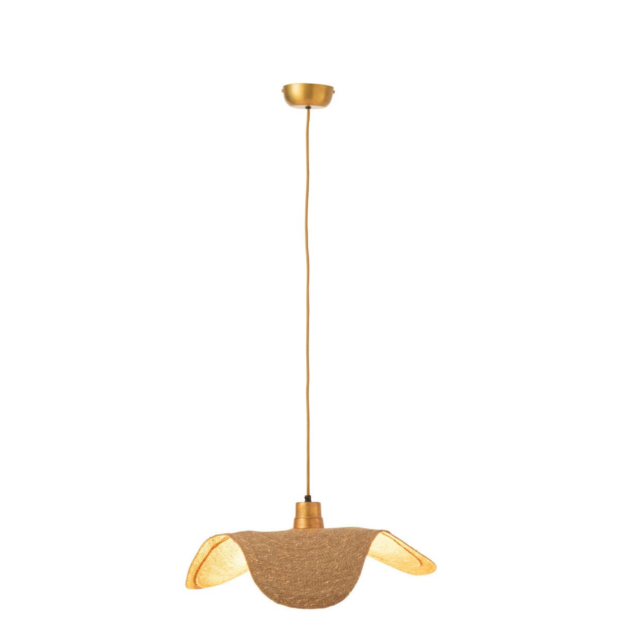 Voir la diapositive 2 : J-LINE Lampe suspension  moonj  55cm naturel