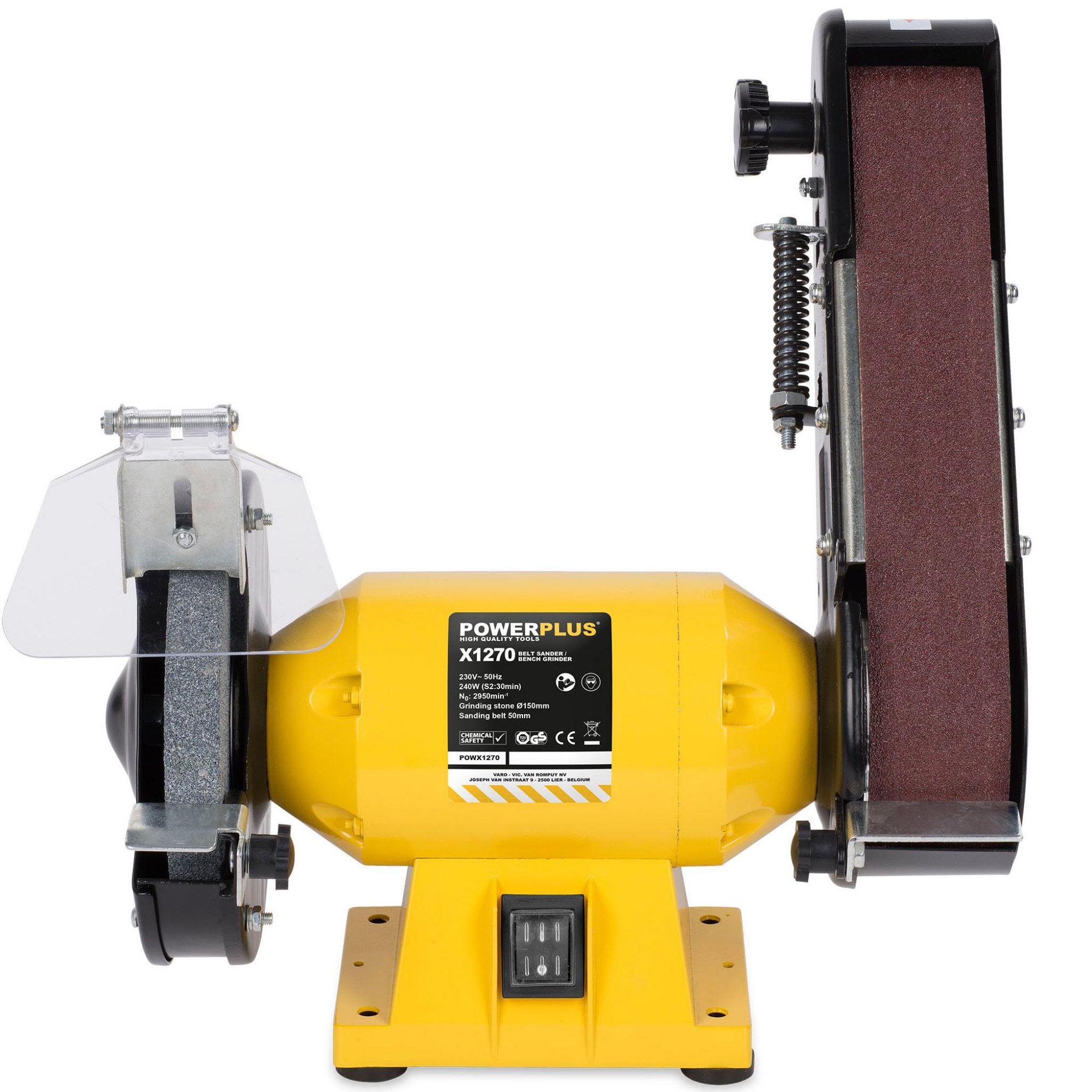 Voir la diapositive 3 : POWERPLUS Touret à meuler/bande abrasive powerplus 240 watts