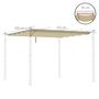 Voir la diapositive 3 : OUTSUNNY Toile de rechange pour pergola rétractable 3 x 3 m polyester haute densité 180 g/m² imperméabilisé beige