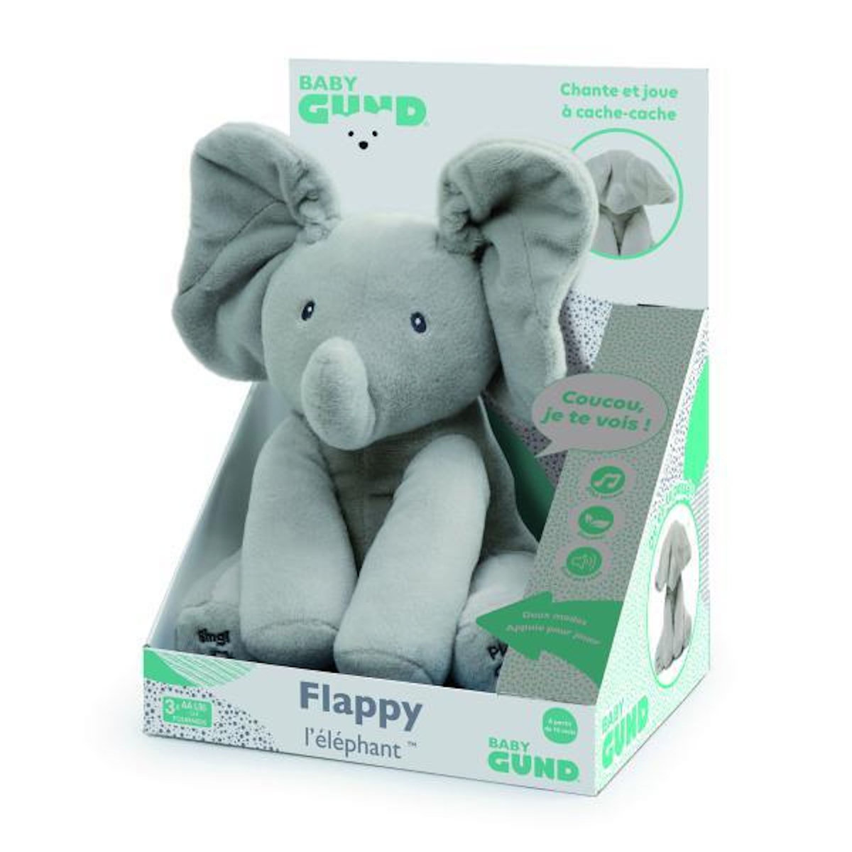 Spin Master Jouet Peluche - 6054176 Bébé Interactive Age Flappy L'éléphant