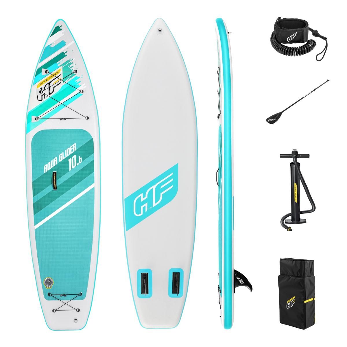 BESTWAY Kit paddle sup gonflable  aqua glider avec traveltech 3,20 m - 65347