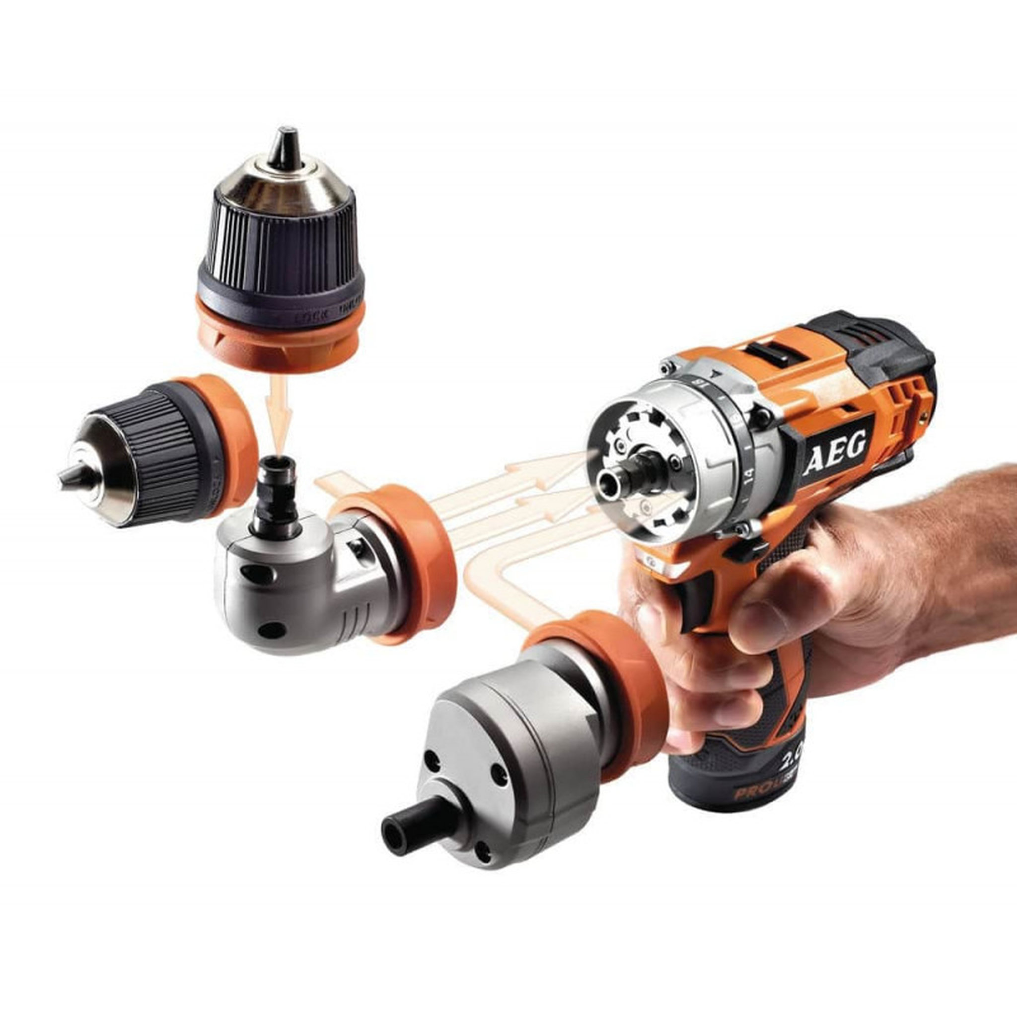 Voir la diapositive 4 : AEG Pack AEG Scie sauteuse pendulaire électrique 705W ST 800 XE - Perceuse-visseuse 12V Prolithium-ion