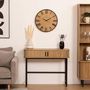 Voir la diapositive 3 : ATMOSPHERA Horloge Murale Déco en Paille  Nico  50cm Beige