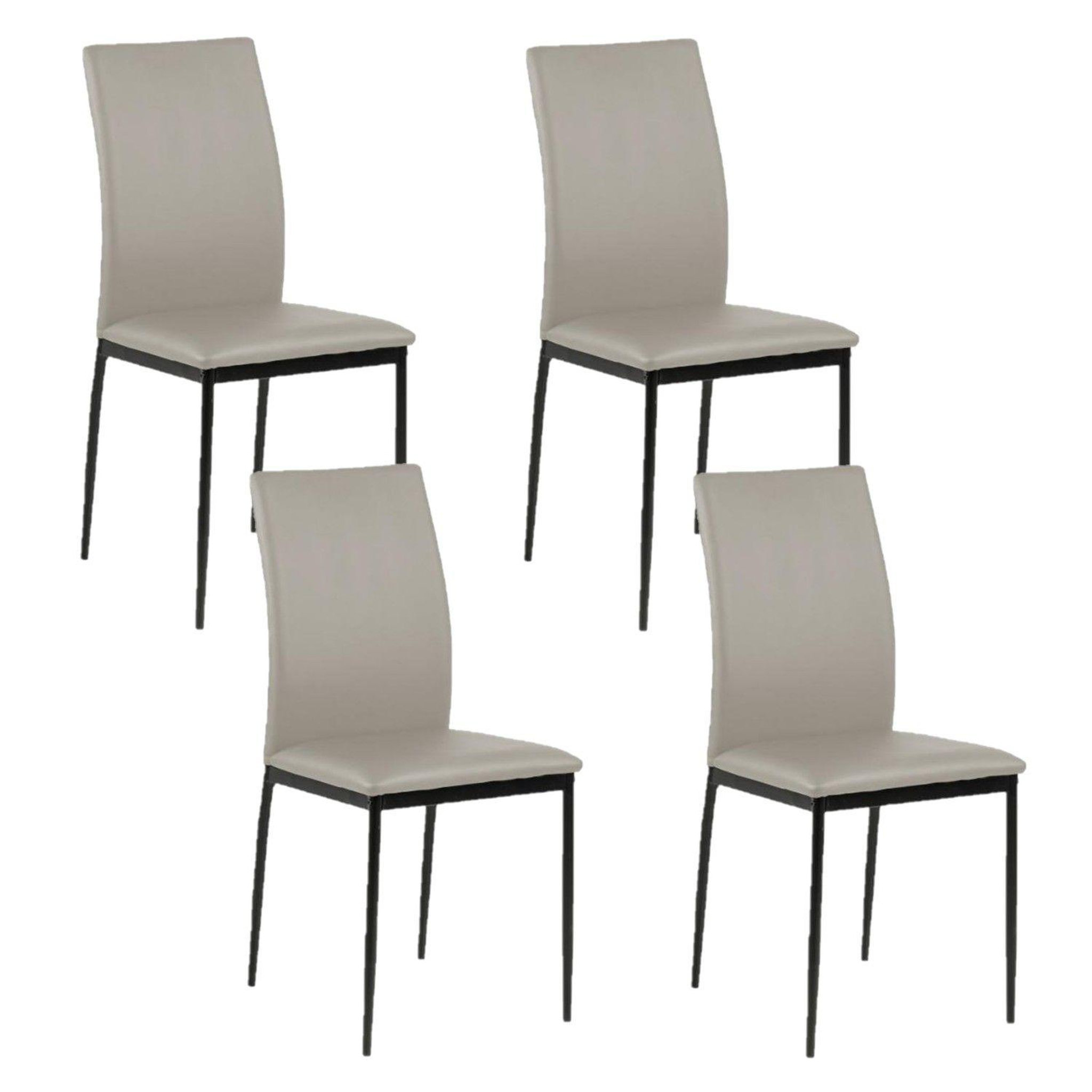 Voir la diapositive 1 : TOILINUX Lot de 4 chaises de salle à manger midena