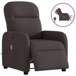 VIDAXL Fauteuil de massage inclinable electrique Marron fonce Tissu