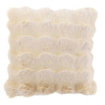 Paris Prix Coussin Déco Uni  Wave  45x45cm Crème