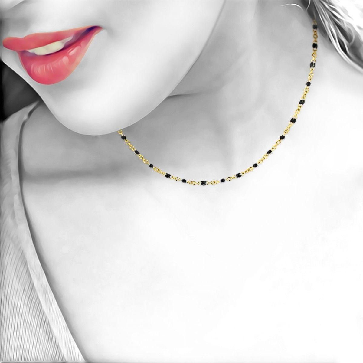 SC BOHEME Collier perles noires par SC Bohème