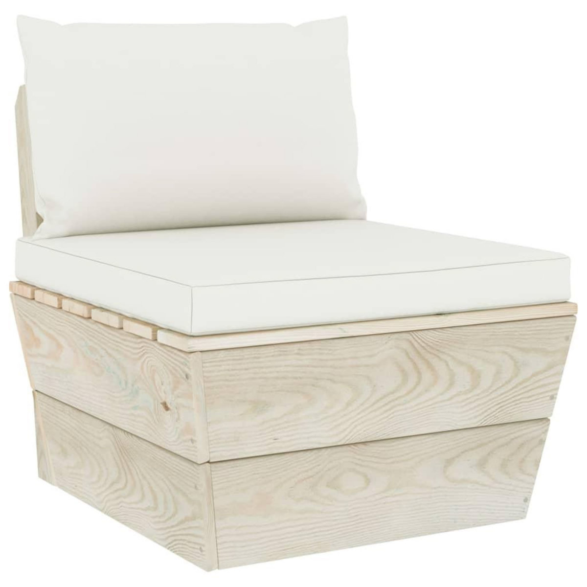 VIDAXL Salon de jardin palette 6 pcs avec coussins Epicea impregne