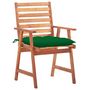 Voir la diapositive 2 : VIDAXL Chaises a manger d'exterieur lot de 2 et coussins Acacia massif
