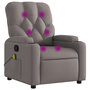 Voir la diapositive 2 : VIDAXL Fauteuil de massage inclinable Taupe Tissu