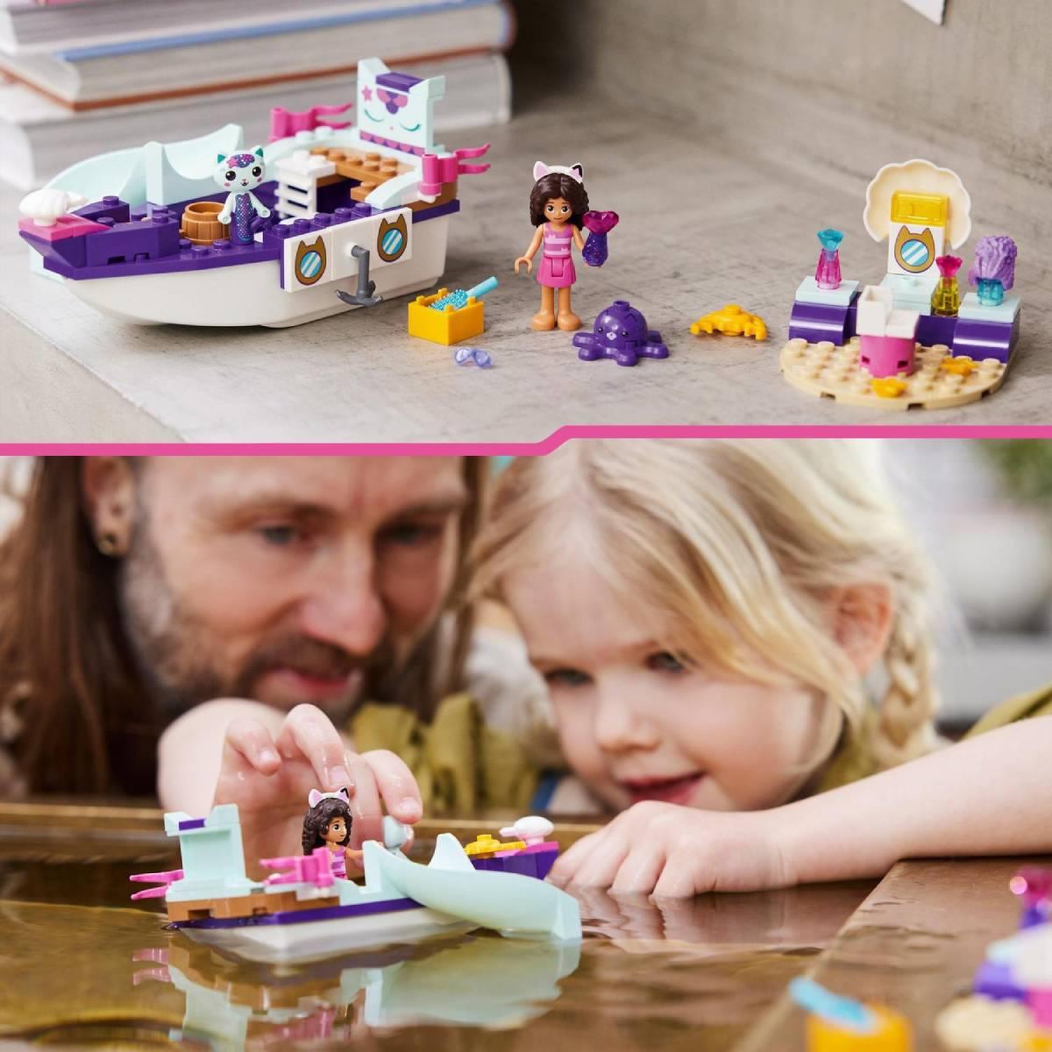 Voir la diapositive 6 : LEGO 10786 Gabby et la Maison Magique Le Bateau et le Spa de Gabby et Marine, Set avec Salon de Beauté, Figurines et Accessoires, Jouet pour Filles, Garçons, Enfants Dès 4 Ans