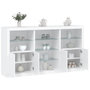 Voir la diapositive 1 : VIDAXL Buffet avec lumieres LED blanc 181,5x37x100 cm