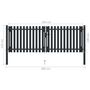 Voir la diapositive 6 : VIDAXL Portail de cloture a double porte Acier 306x150 cm Anthracite