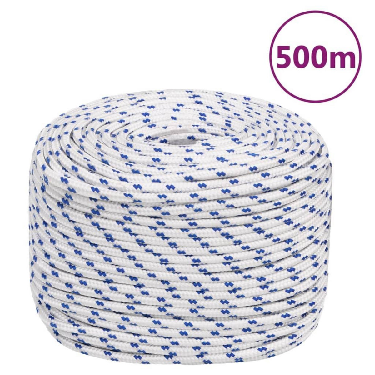 VIDAXL Corde de bateau Blanc 10 mm 500 m Polypropylene