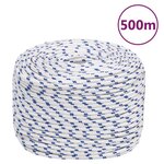 VIDAXL Corde de bateau Blanc 10 mm 500 m Polypropylene