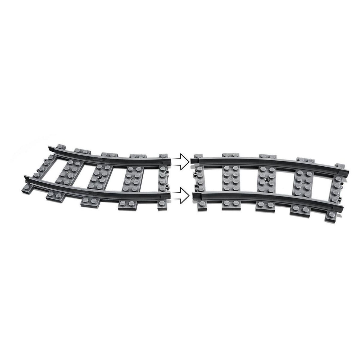 LEGO City 60238 - Les aiguillages, Ensemble d'Accessoires d'Extension City Train