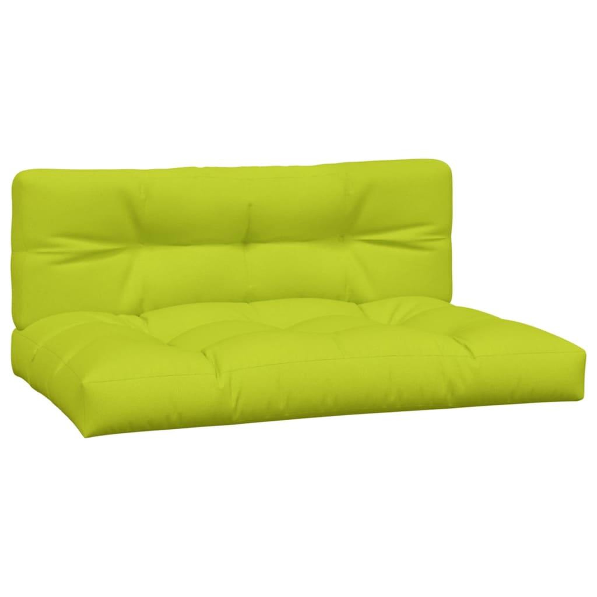 Voir la diapositive 2 : VIDAXL Coussins de palette lot de 2 vert vif tissu