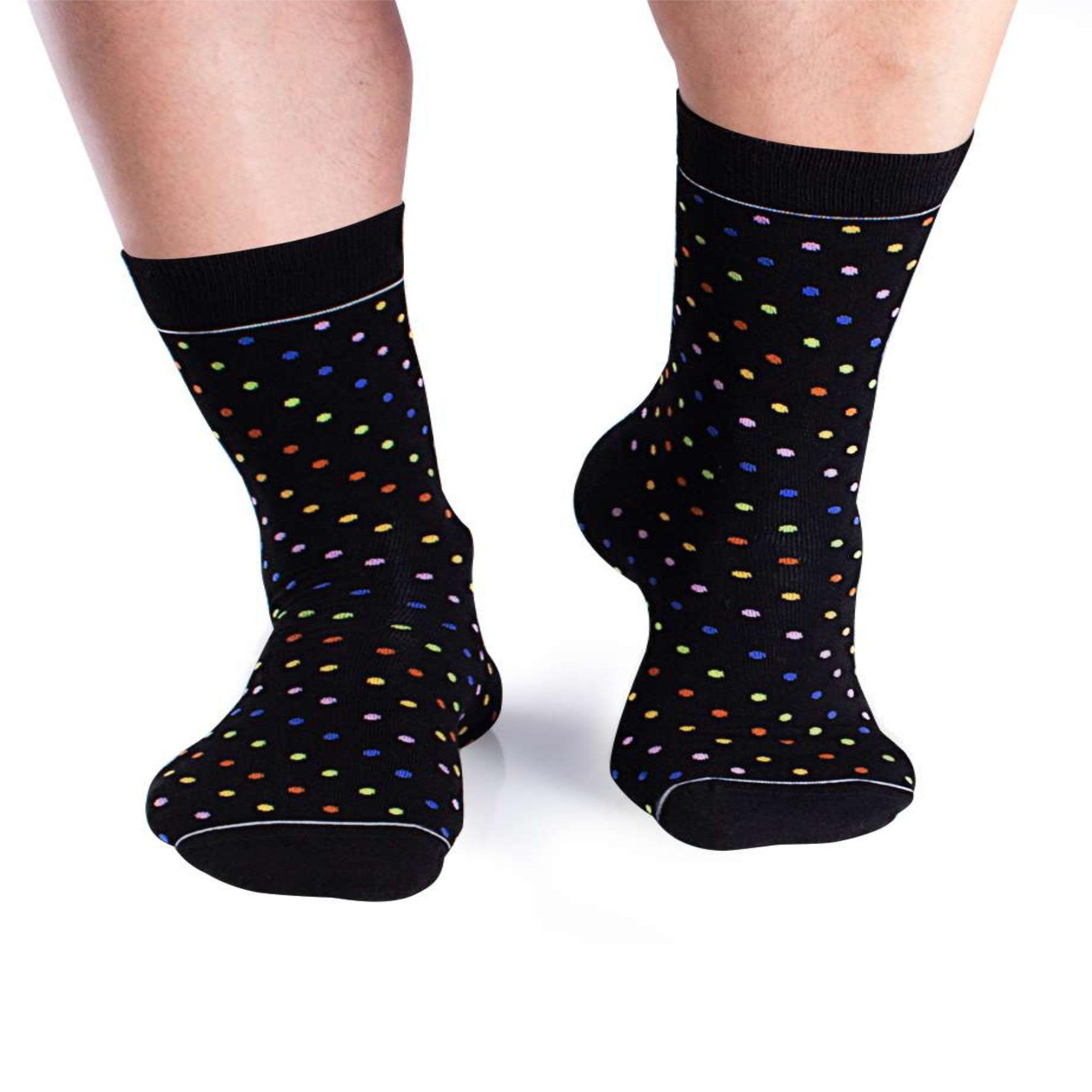 Voir la diapositive 2 : PIRIN HILL Chaussettes en bambou à pois - noires