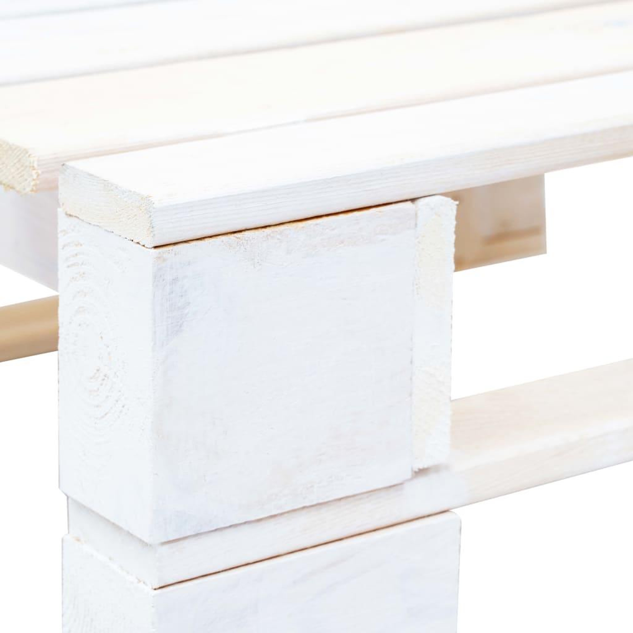Voir la diapositive 5 : VIDAXL Pouf palette de jardin Bois de pin impregne de blanc