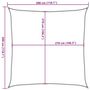 Voir la diapositive 6 : VIDAXL Voile d'ombrage 160 g/m^2 Marron 3x3 m PEHD