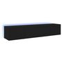 Voir la diapositive 2 : VIDAXL Meubles TV muraux avec lumieres LED 2 pcs noir 80x35x31 cm