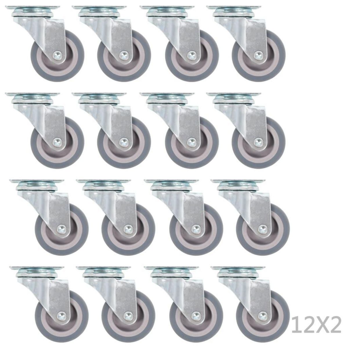 VIDAXL 144 pcs Roulettes pivotantes 50 mm