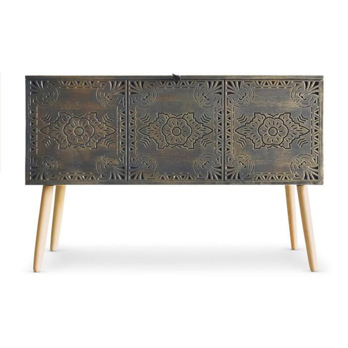 Paris Prix Coffre de Rangement  Malina  100cm Cuivre & Or