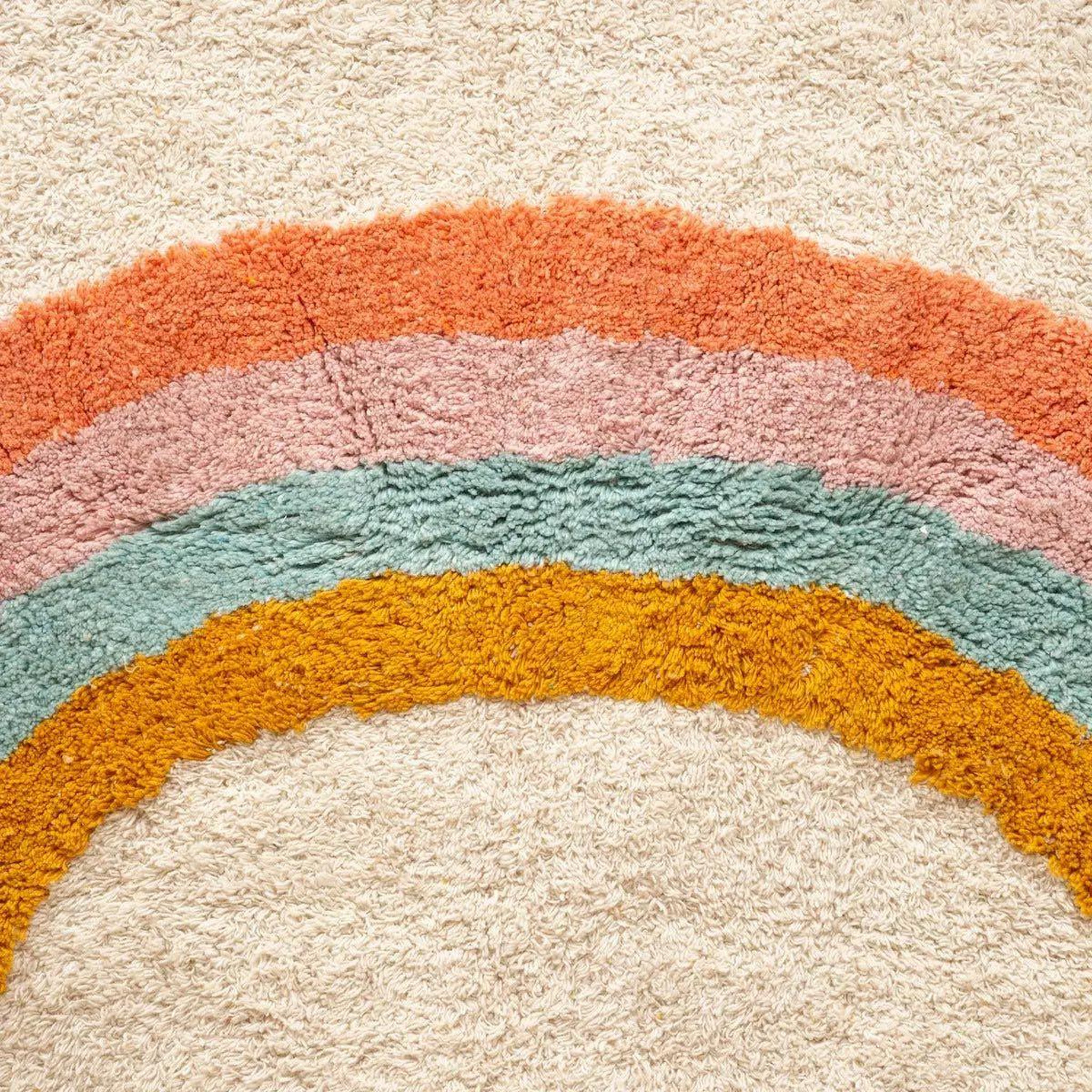 Voir la diapositive 2 : Atmosphera Kids Tapis déco enfant  arc-en-ciel  100x150cm multicolore