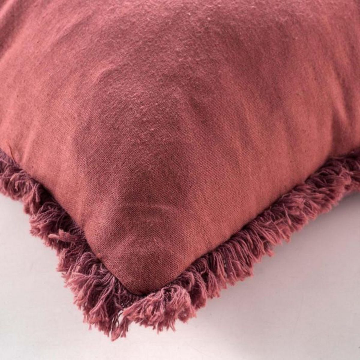 Paris Prix Coussin Déco à Franges  Eve  45x45cm Marsala
