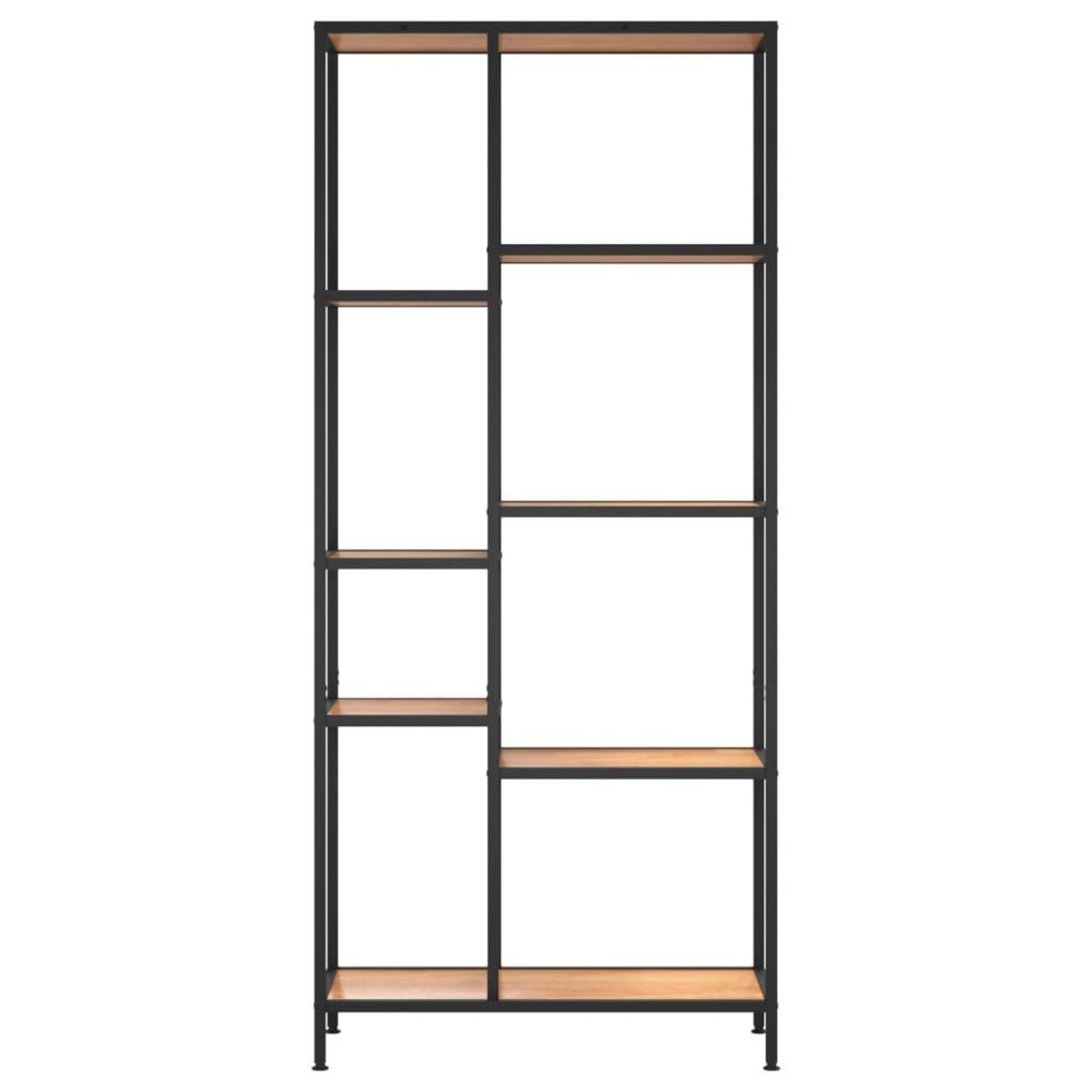 VIDAXL Etagere a livres 80x30x180 cm Acier et bois d'ingenierie