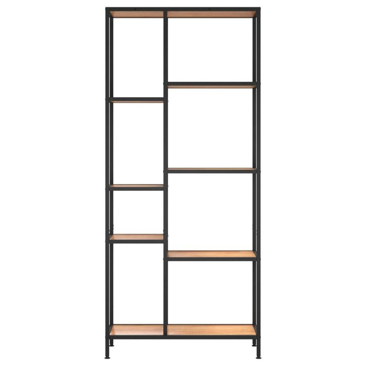VIDAXL Etagere a livres 80x30x180 cm Acier et bois d'ingenierie