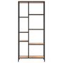 Voir la diapositive 3 : VIDAXL Etagere a livres 80x30x180 cm Acier et bois d'ingenierie