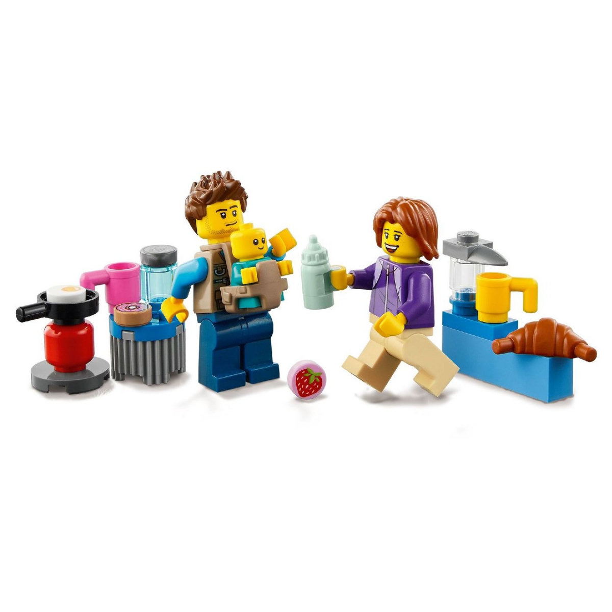LEGO City 60283 - Great Vehicles Le Camping-Car de Vacances, Jouet de Construction pour Enfants dès 5 ans avec Minifigures Garçon et Fille