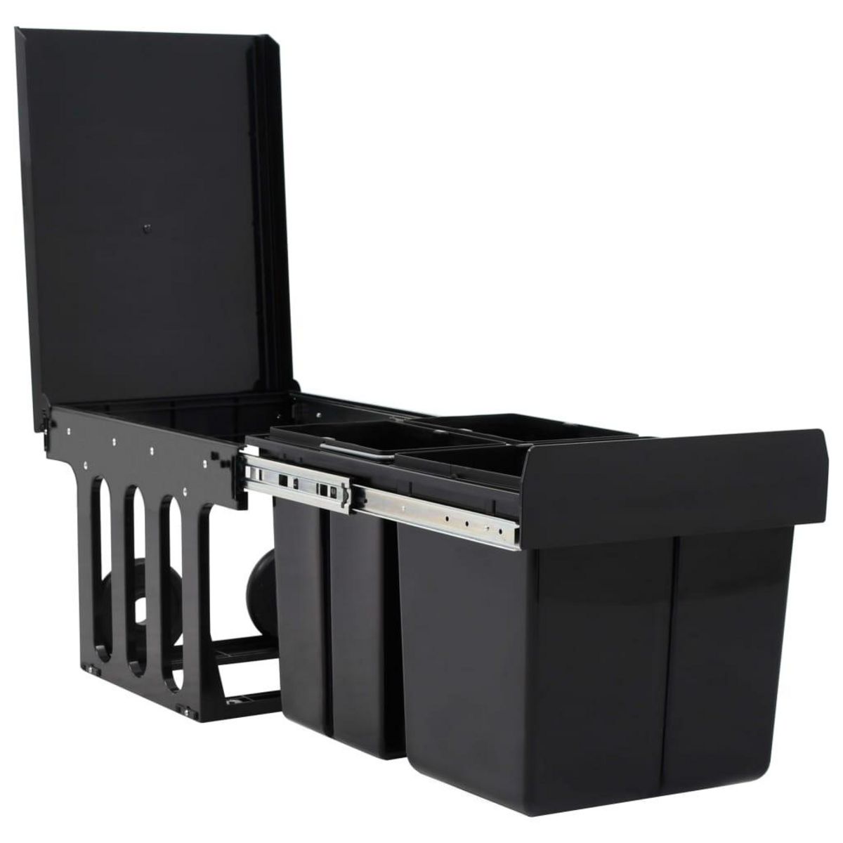 VIDAXL Poubelle amovible de cuisine fermeture en douceur 48 L