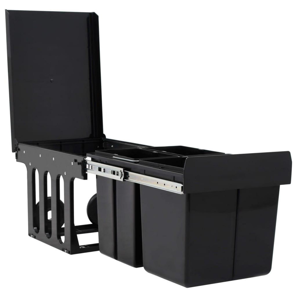 VIDAXL Poubelle amovible de cuisine fermeture en douceur 48 L