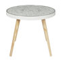 Voir la diapositive 2 : Paris Prix Table d'Appoint Design  Arabesque  50cm Blanc