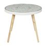 Voir la diapositive 2 : Paris Prix Table d'Appoint Design  Arabesque  50cm Blanc