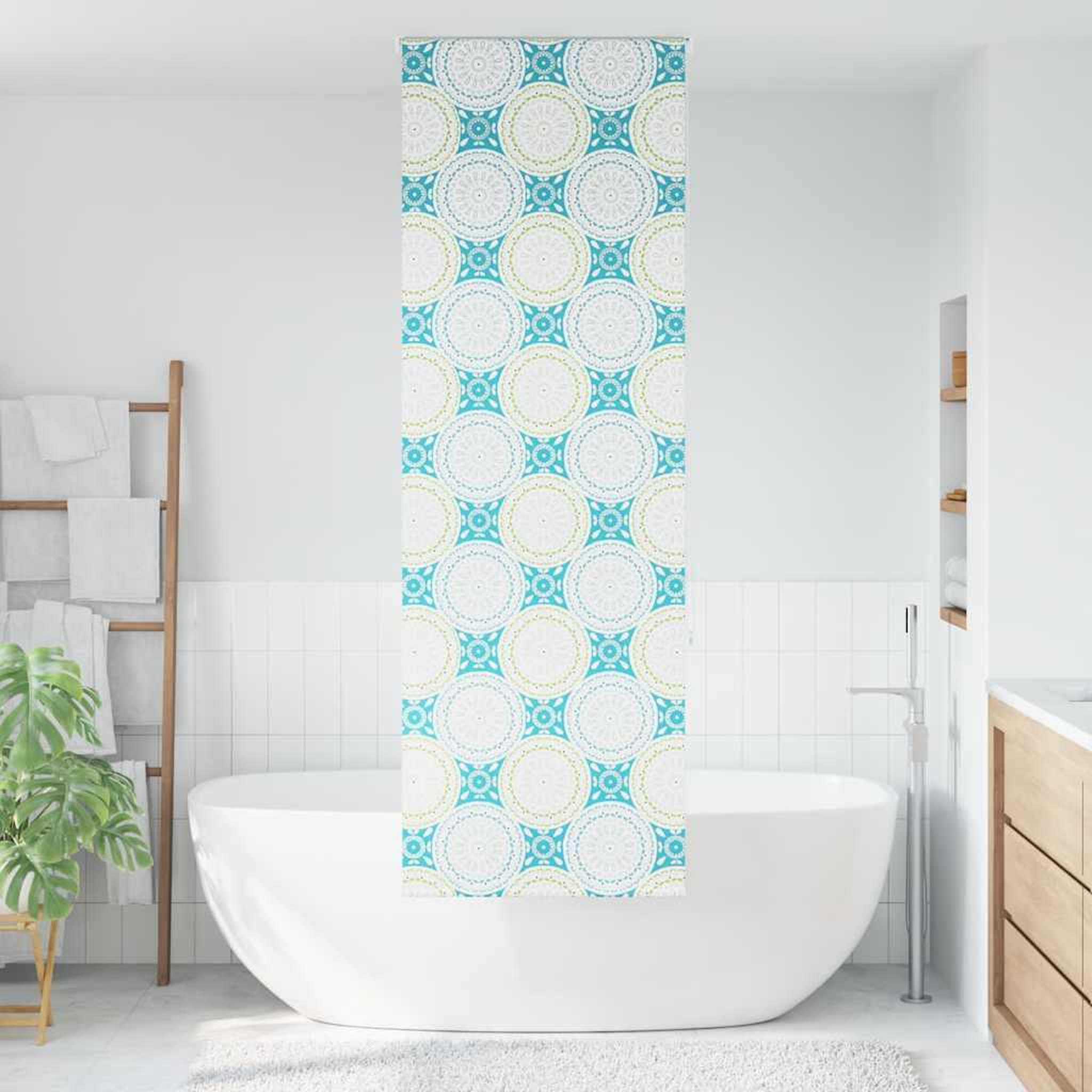 Voir la diapositive 2 : VIDAXL Store enrouleur de douche 60x240 cm largeur du tissu 56 cm