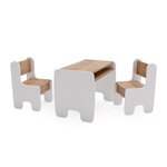 KOBI Ensemble de meubles pour enfants : table et chaises modernes et sécurisées