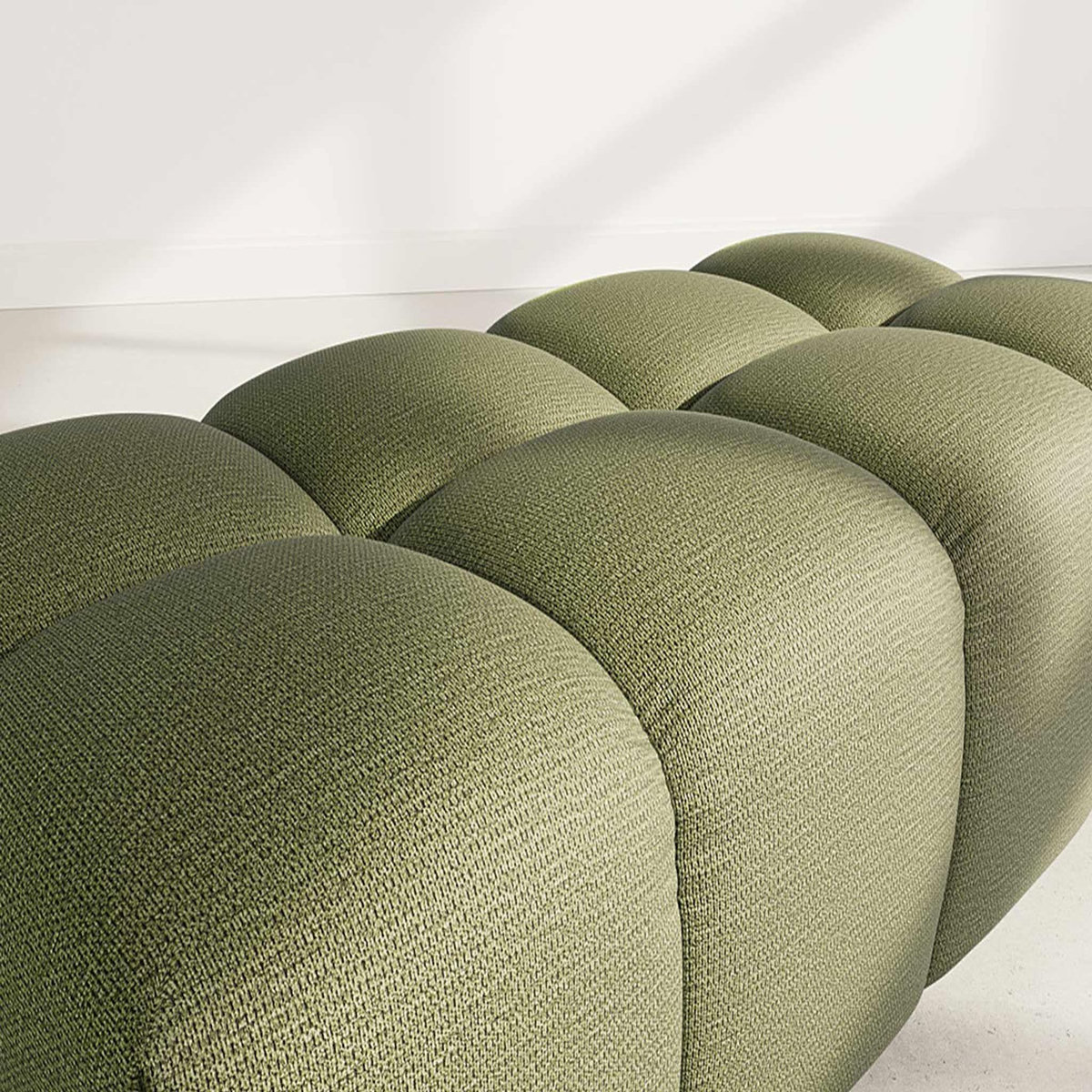 LISA DESIGN Adelaide - pouf en tissu texturé