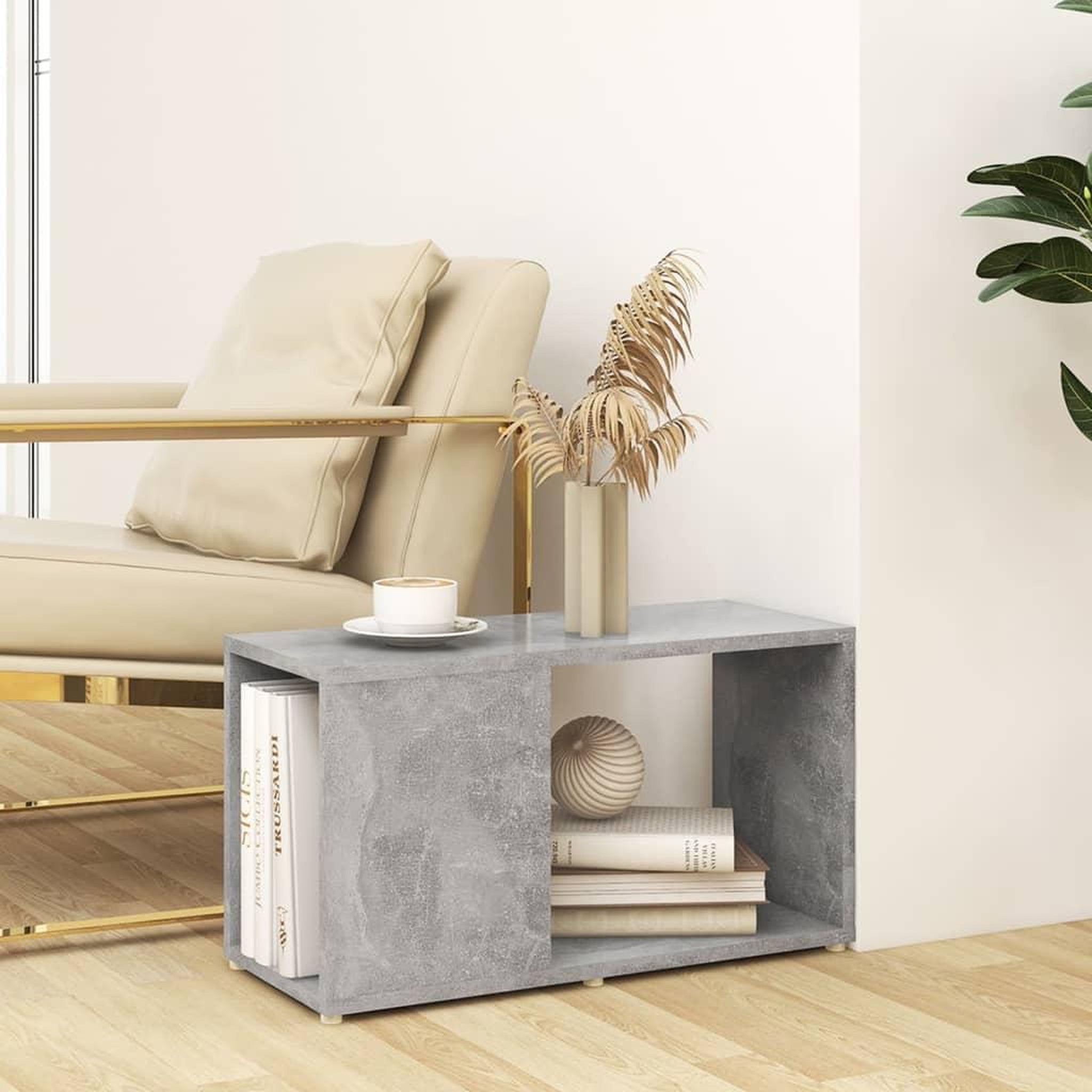 Voir la diapositive 3 : VIDAXL Meuble TV Gris beton 60x24x32 cm Bois d'ingenierie