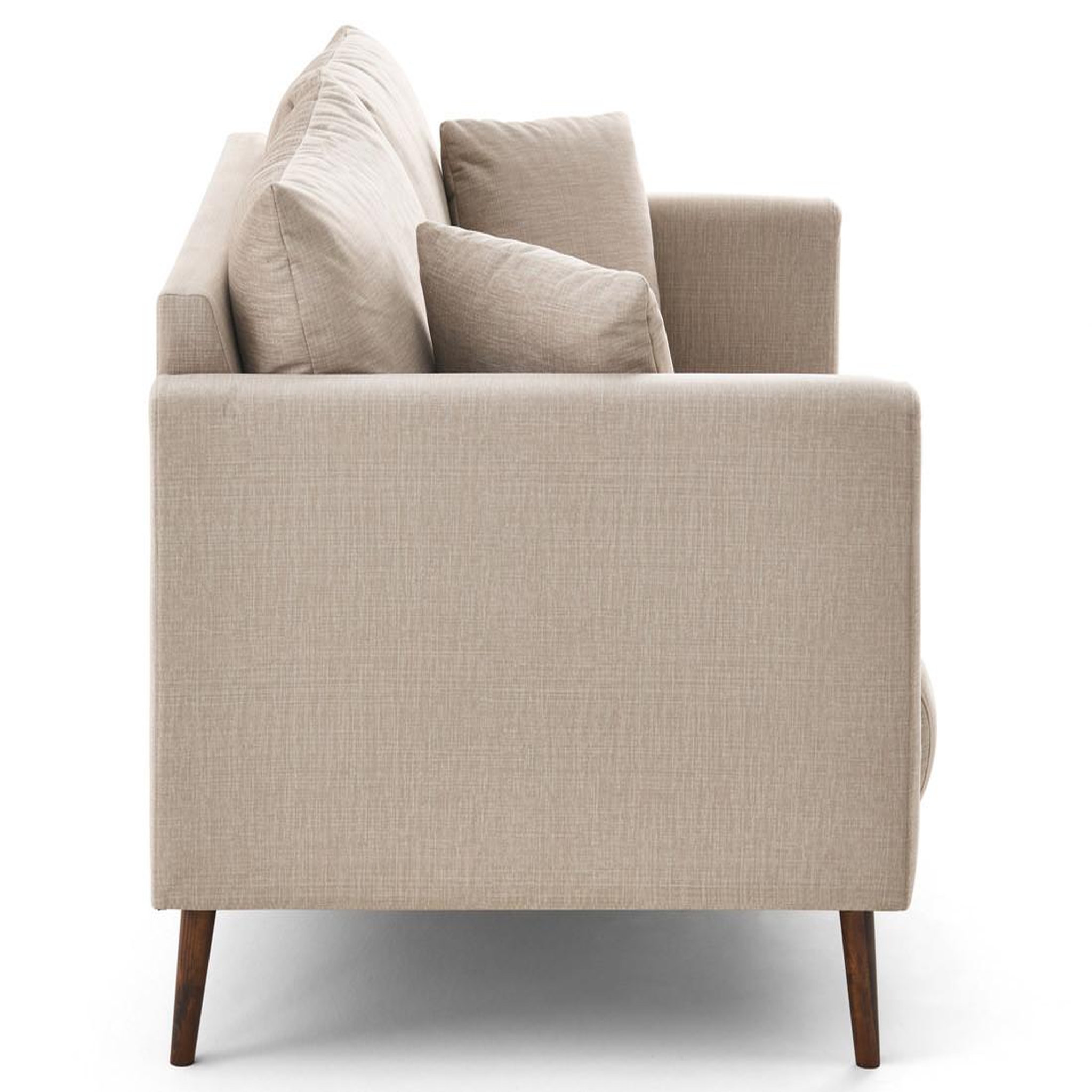 Voir la diapositive 5 : LISA DESIGN Ostrava - canapé droit 2 places en velours pieds en bois