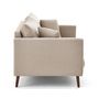 Voir la diapositive 5 : LISA DESIGN Ostrava - canapé droit 2 places en velours pieds en bois